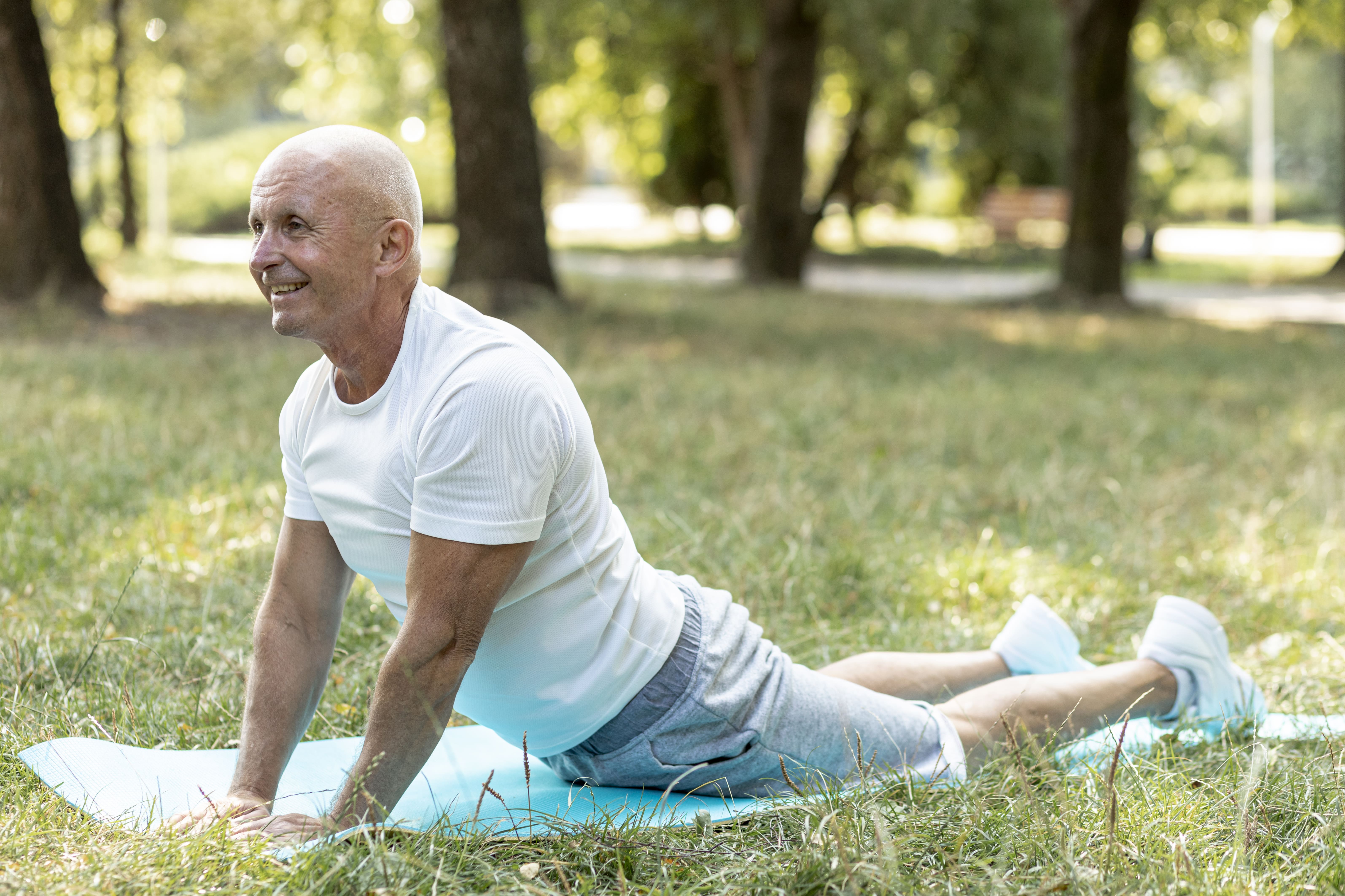Person doing stretching exercises