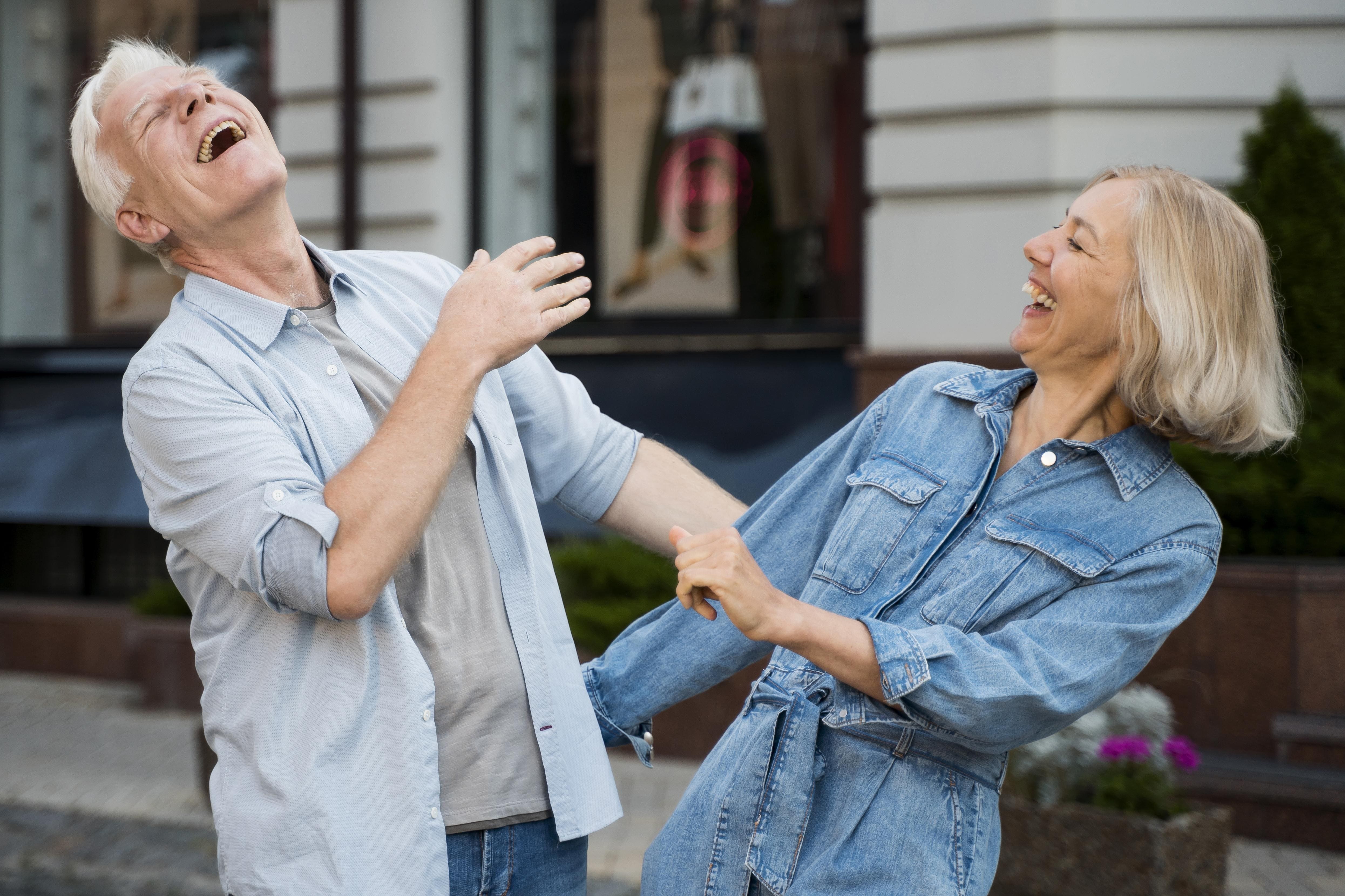 Couple dancing salsa